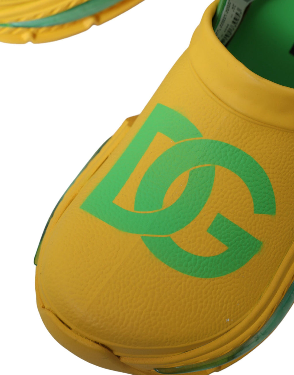 Chaussures Dolce & Gabbana, sabots en caoutchouc jaunes et verts pour hommes, pantoufles confortables et tendance