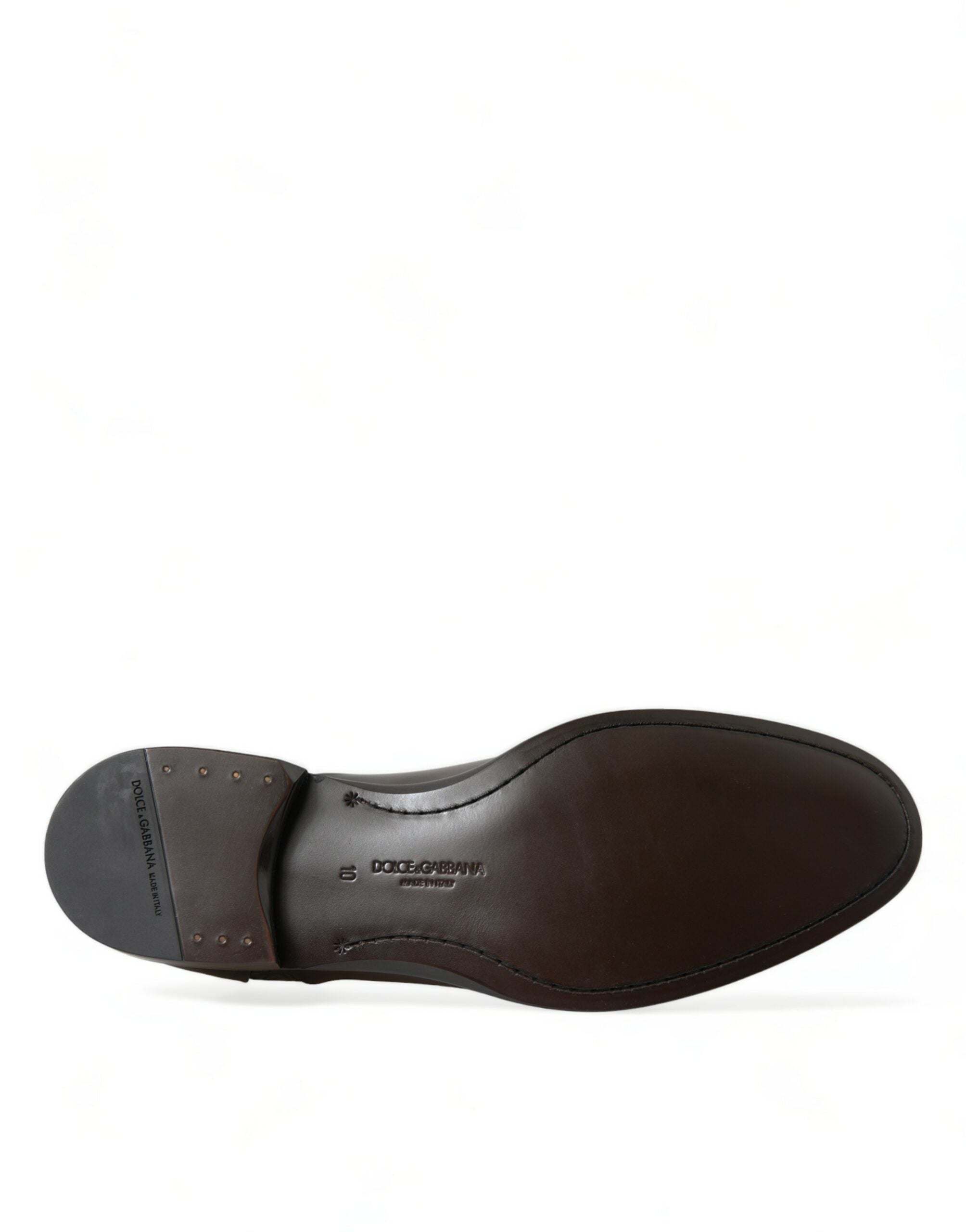 Chaussures habillées pour homme Dolce & Gabbana en cuir exotique marron, style formel et élégant.