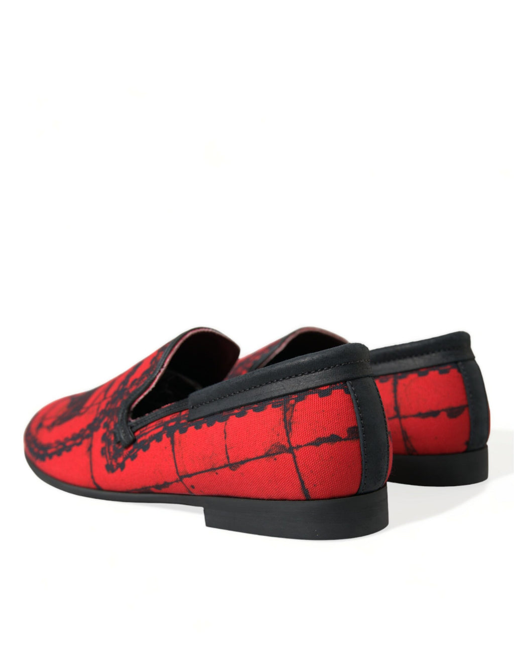 Mocassins pour homme Dolce & Gabbana Torero en rouge et noir, style loafer avec design élégant et détails sophistiqués.