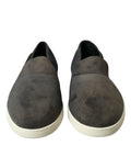 Chaussures mocassins en daim bleu Dolce & Gabbana pour homme, slippers en cuir de caïman avec semelle souple.