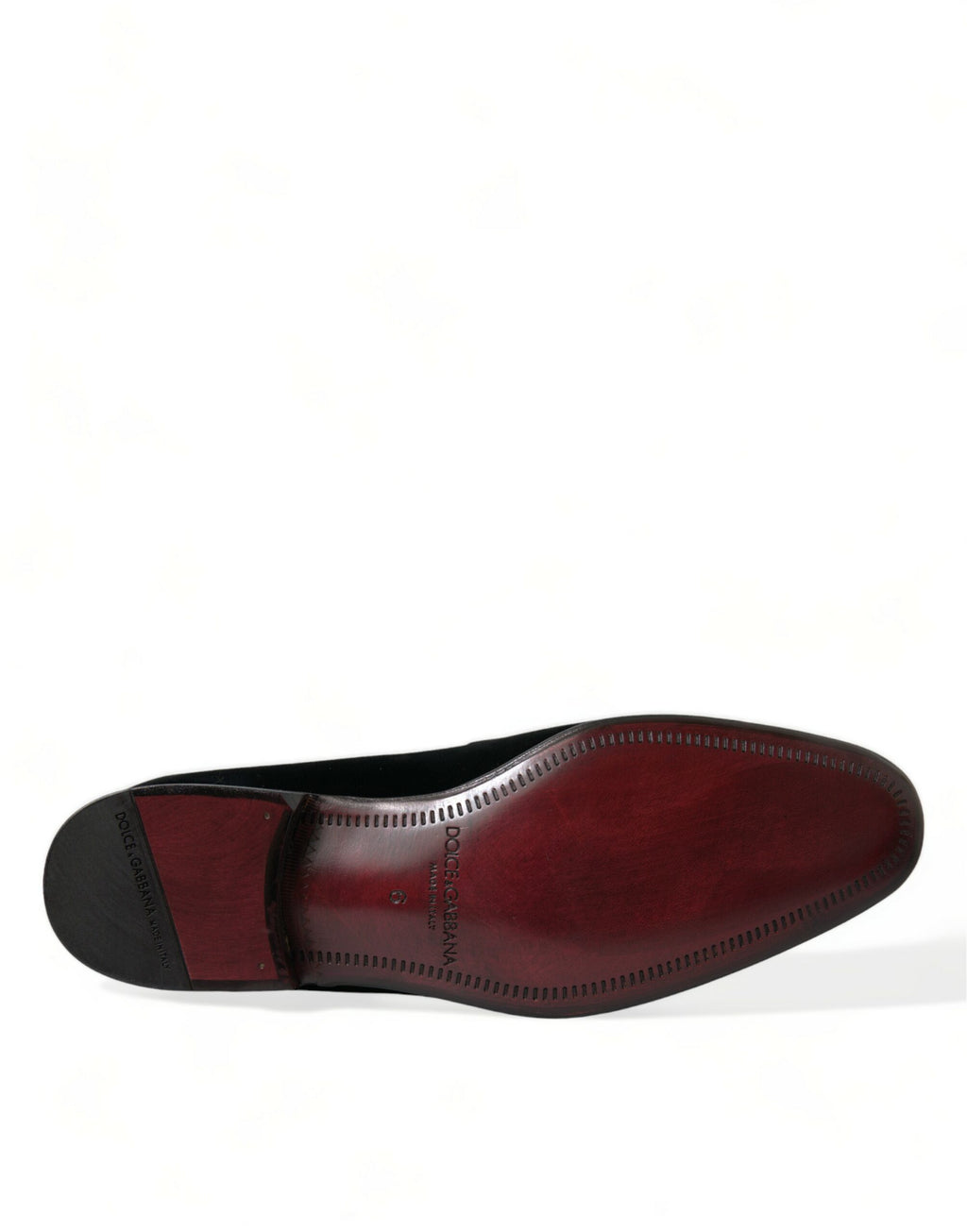Chaussures Dolce & Gabbana en velours noir, mocassins formels pour homme, élégants et sophistiqués.