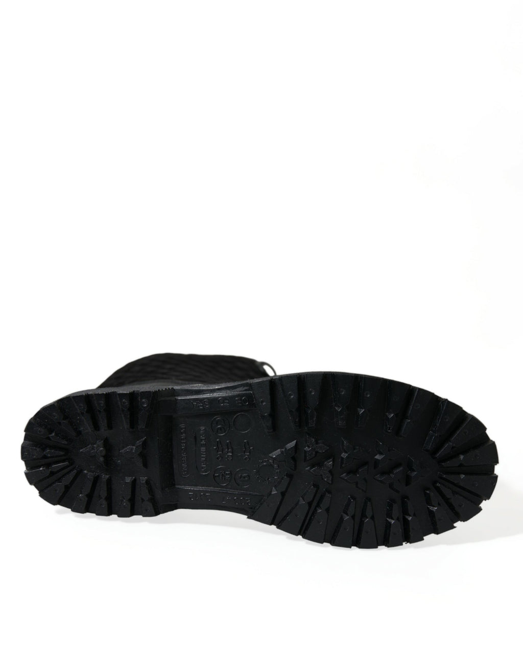 Bottes de pluie en caoutchouc et suède noir Dolce & Gabbana Chioggia, style élégant et résistant à la pluie.