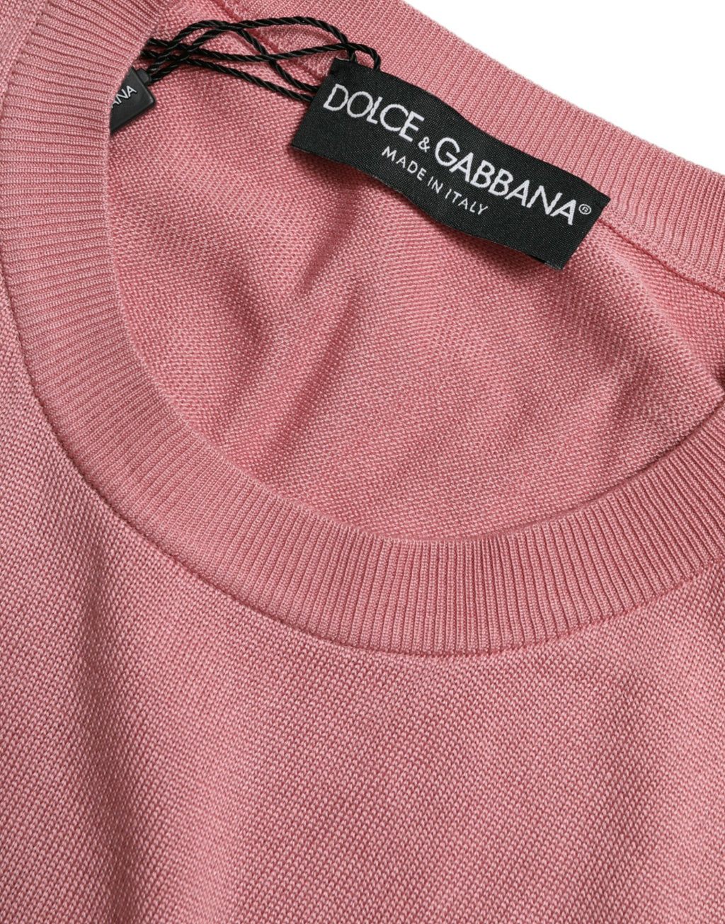 Débardeur court sans manches rose Dolce & Gabbana avec col rond, style décontracté et moderne.