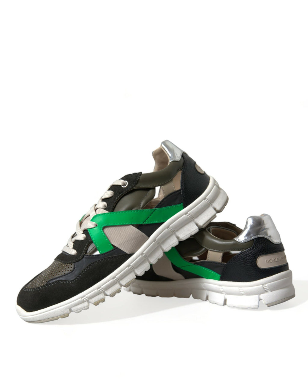 Chaussures basses en cuir et daim multicolores Dolce & Gabbana, sneakers tendance pour homme ou femme