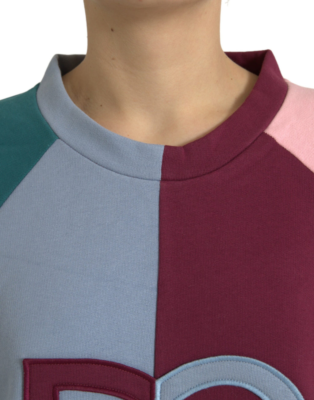 Pull-over Dolce & Gabbana en coton multicolore avec col rond, style décontracté et design coloré.
