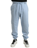 Pantalon de jogging en coton Light Blue de Dolce & Gabbana pour homme, style décontracté et confortable.