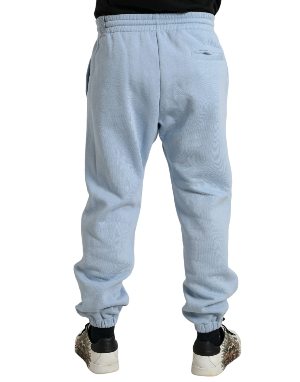 Pantalon jogger en coton Light Blue de Dolce & Gabbana pour homme, style décontracté et confortable.