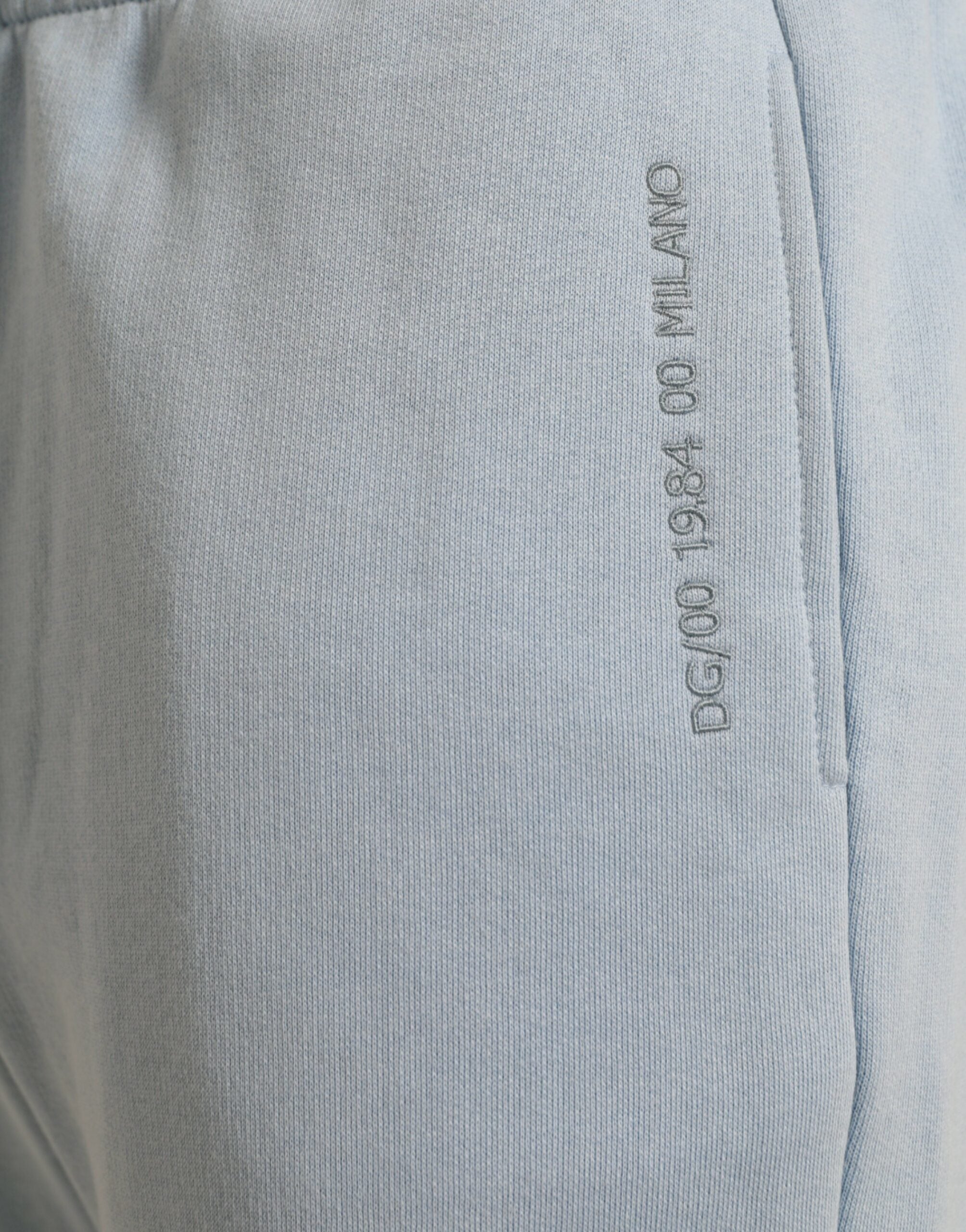 Pantalon jogging en coton Light Blue de Dolce & Gabbana pour homme, style décontracté et confortable.