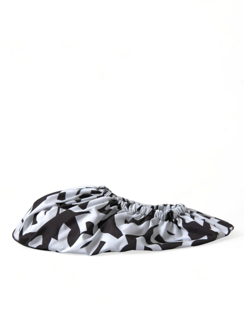 Chaussures plates en nylon blanc Dolce & Gabbana avec logo imprimé, slips-on, chaussure élégante et confortable.