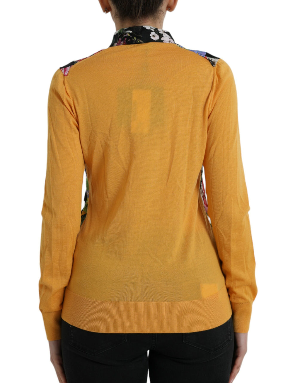 Pull Dolce & Gabbana en cachemire patchwork multicolore, col Henley, à motifs colorés et texturés.