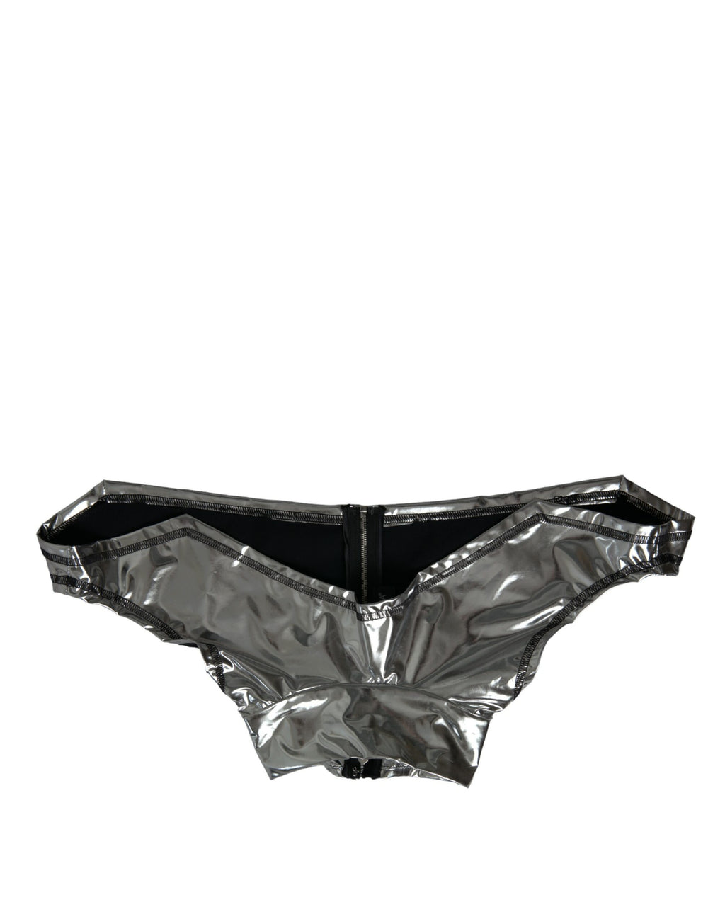 Haut en polyester stretch argenté de Dolce & Gabbana, ajusté, avec un style élégant et moderne.
