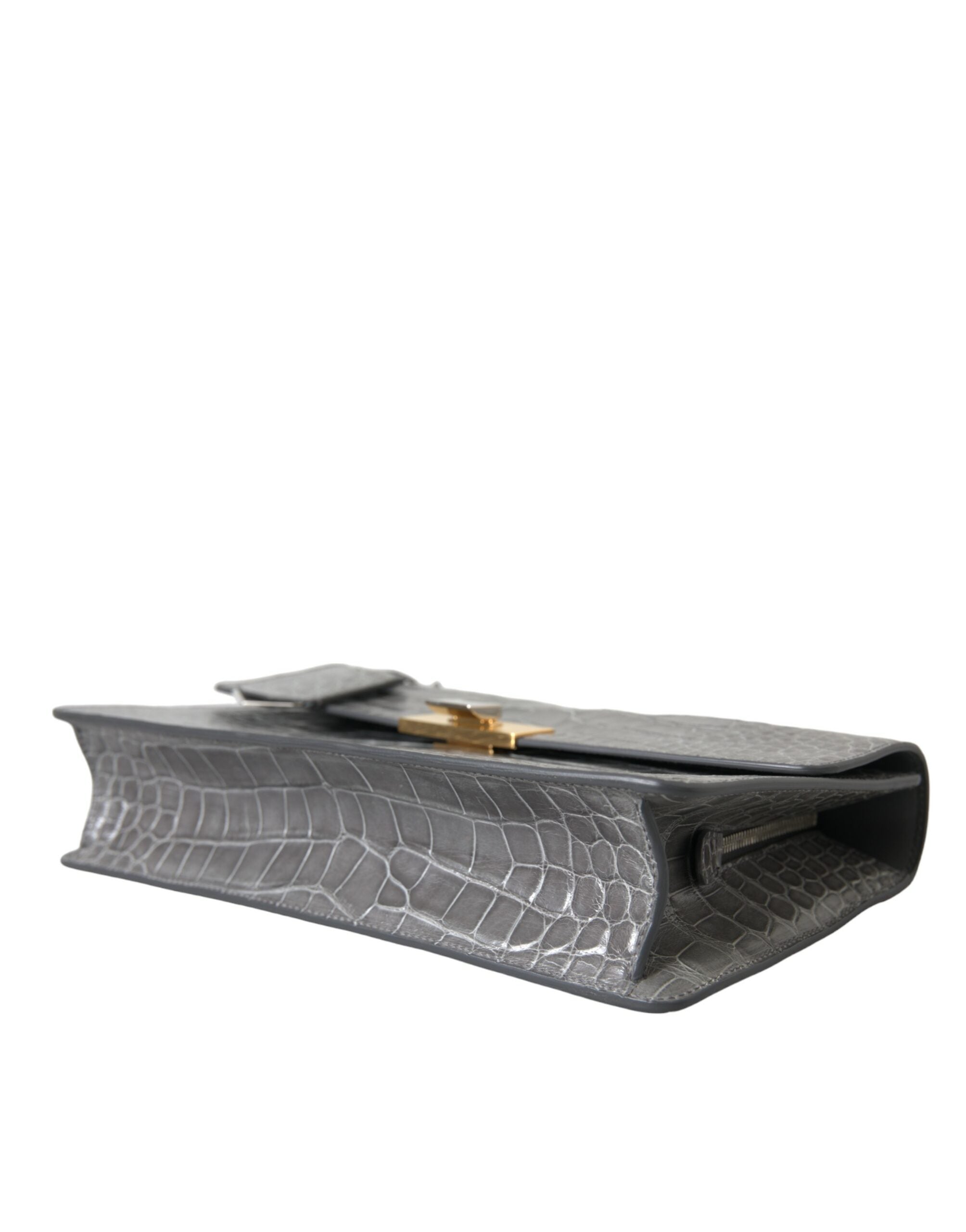 Sac à main balenciaga gris en cuir exotique, sacoche moyenne à bandoulière élégante et sophistiquée.