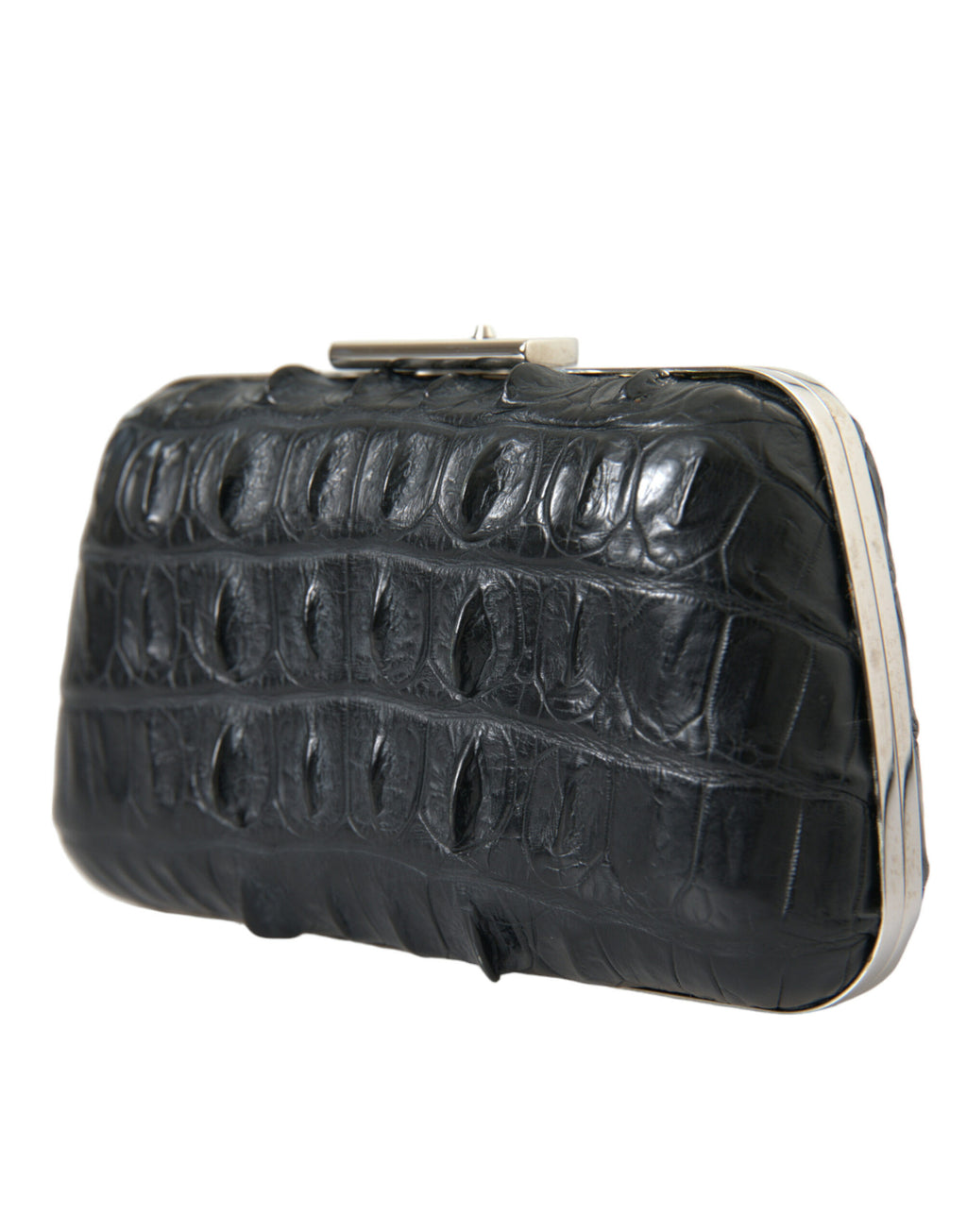 Sac pochette Balenciaga en cuir exotique noir avec bandoulière et forme rectangulaire, élégant et sophistiqué.