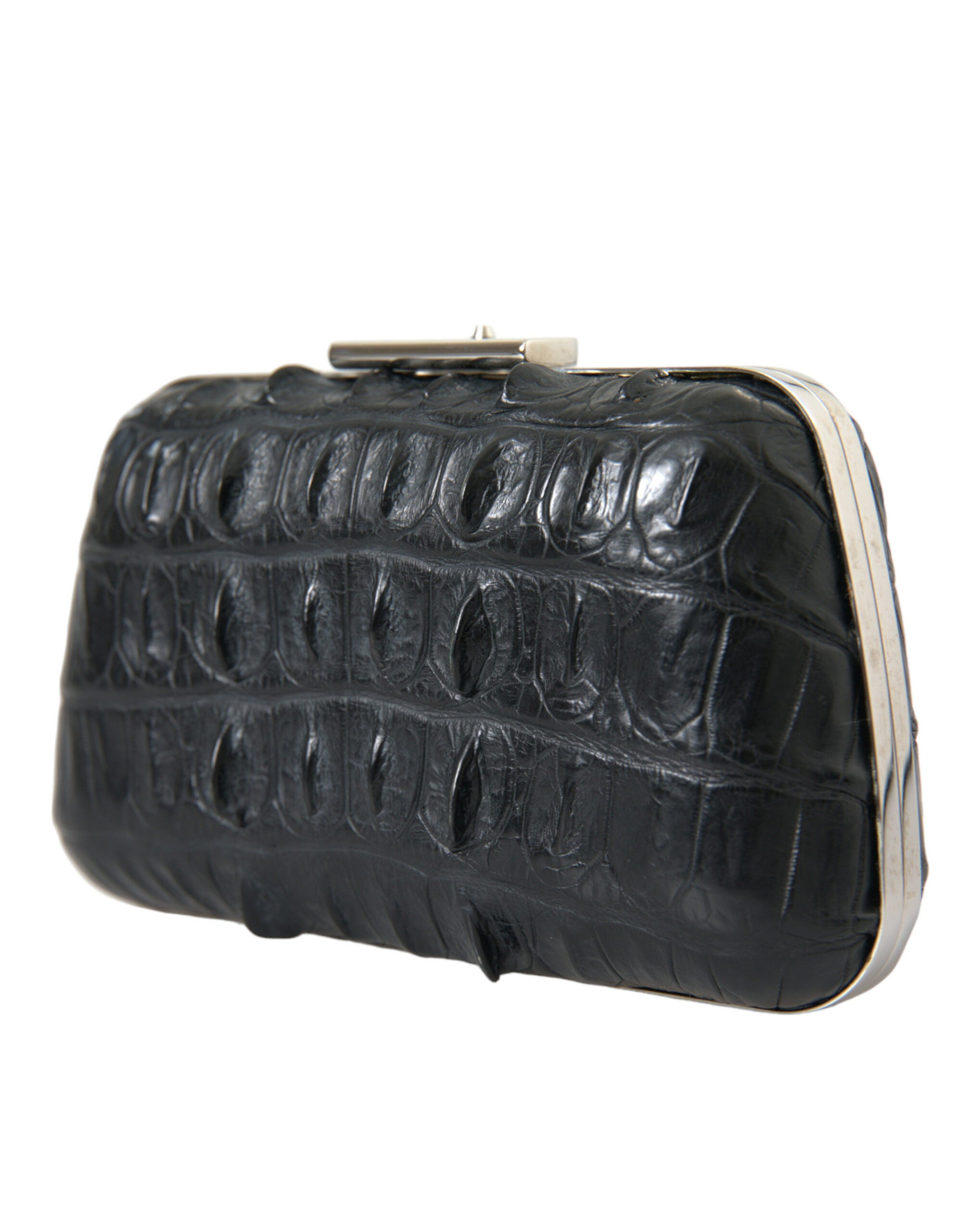 Sac pochette Balenciaga en cuir exotique noir avec bandoulière et forme rectangulaire, élégant et sophistiqué.