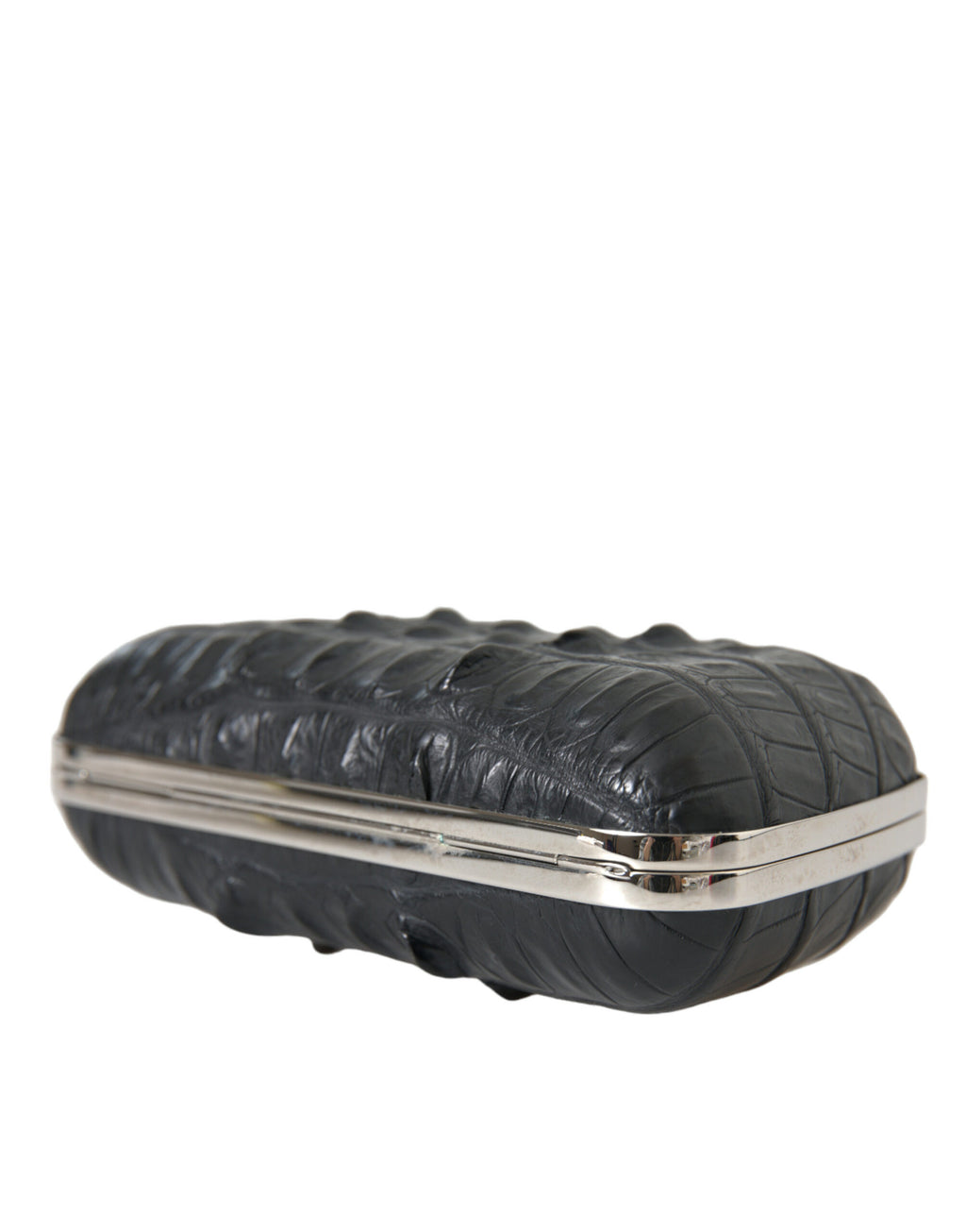 Sac à main Balenciaga en cuir exotique noir, sacoche d'épaule croisée élégante avec forme boîte.