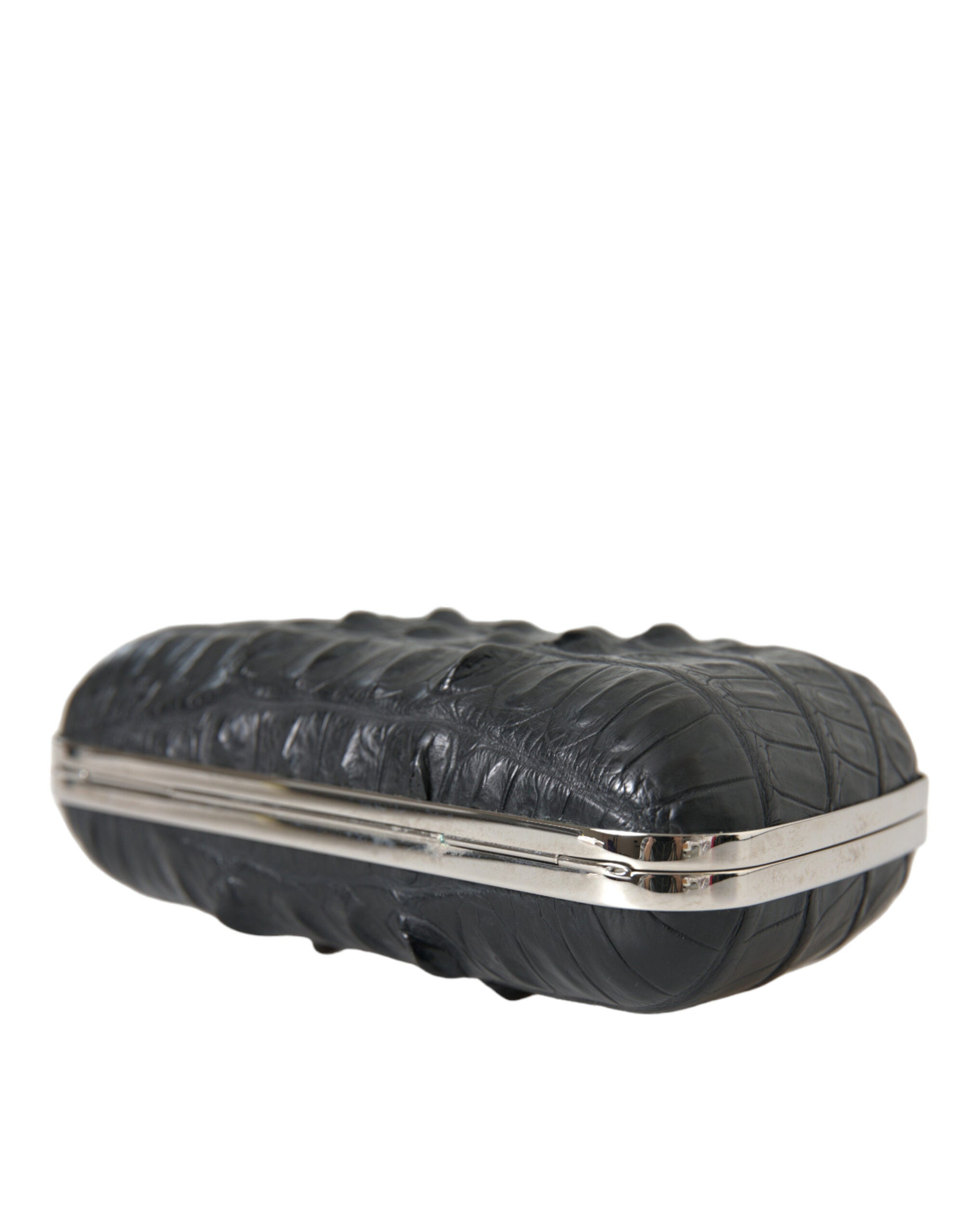 Sac à main Balenciaga en cuir exotique noir, sacoche d'épaule croisée élégante avec forme boîte.