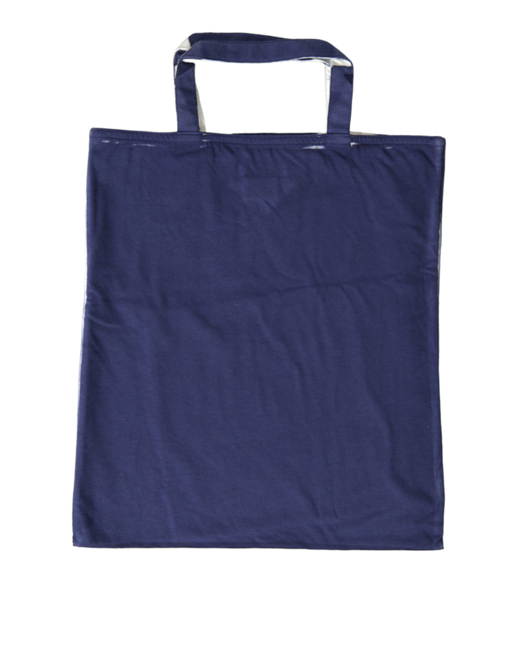 Sac shopping Prada en jersey bleu avec logo, sac à main pratique et élégant, idéal pour transporter des affaires.