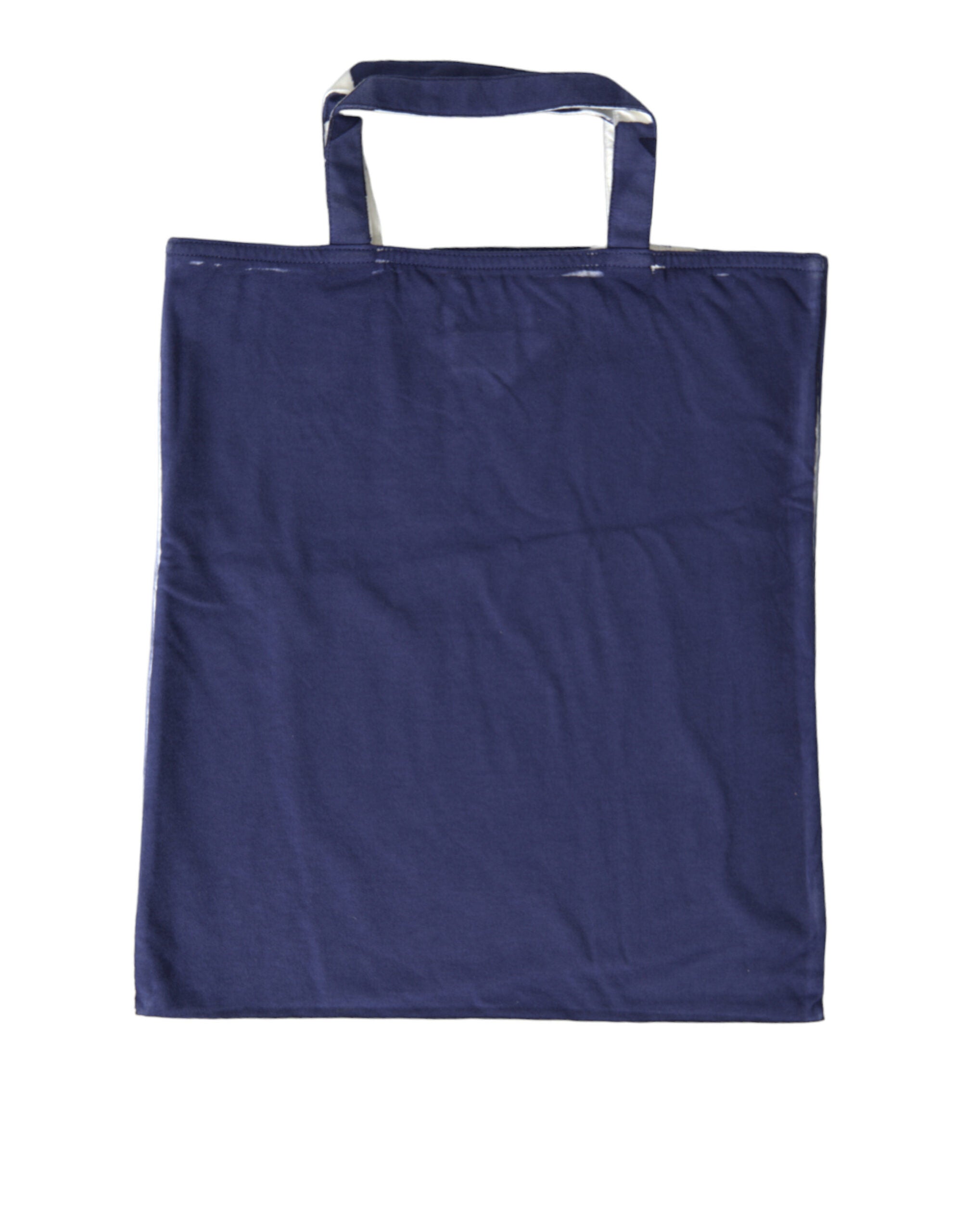 Sac shopping Prada en jersey bleu avec logo, sac à main pratique et élégant, idéal pour transporter des affaires.