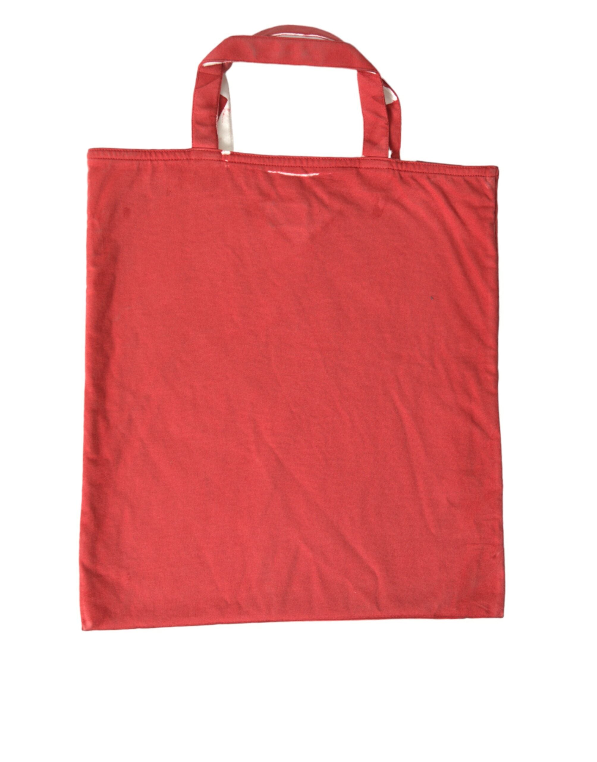 Sac shopping Prada en jersey rouge avec logo, bandoulière et grande capacité, idéal pour le quotidien.