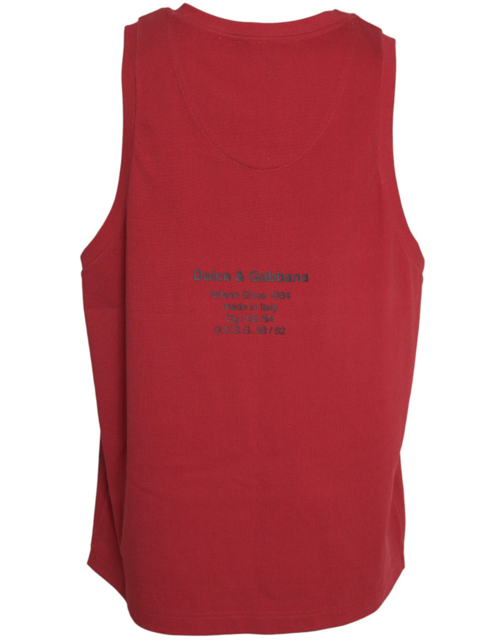 T-shirt sans manches Dolce & Gabbana à motif léopard rouge, style décontracté pour femme.