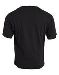 T-shirt noir imprimé de Dolce & Gabbana avec poche en coton à col rond, style décontracté et mode élégante.