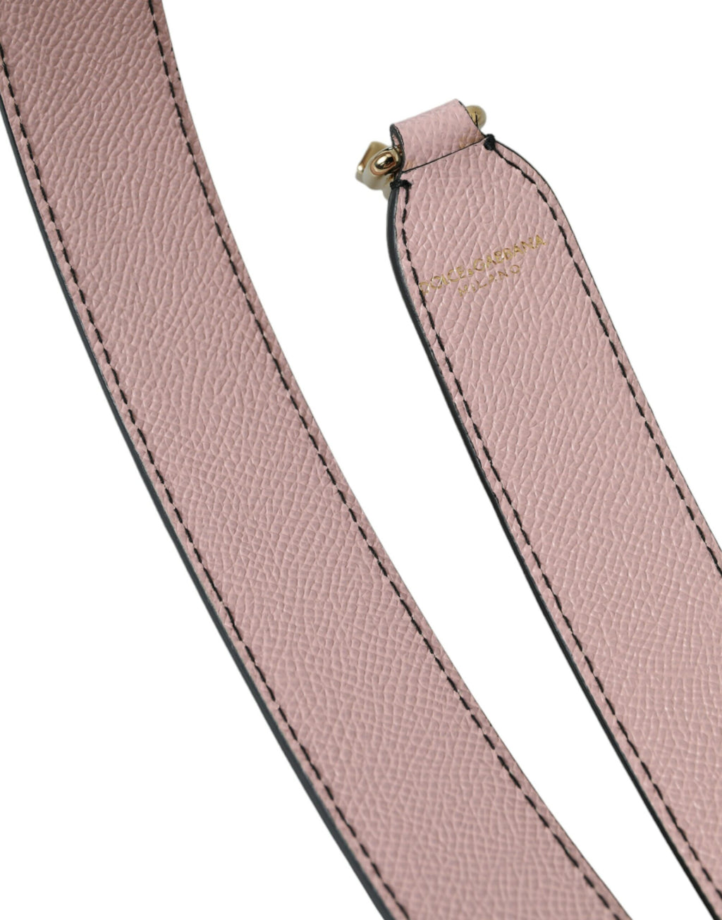 Sangle d'épaule en cuir rose Dolce & Gabbana pour sac à main, accessoire élégant et tendance.