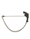 Dolce & Gabbana Brass Copper Silk Revolver Gun Men Brooch Lapel Pin