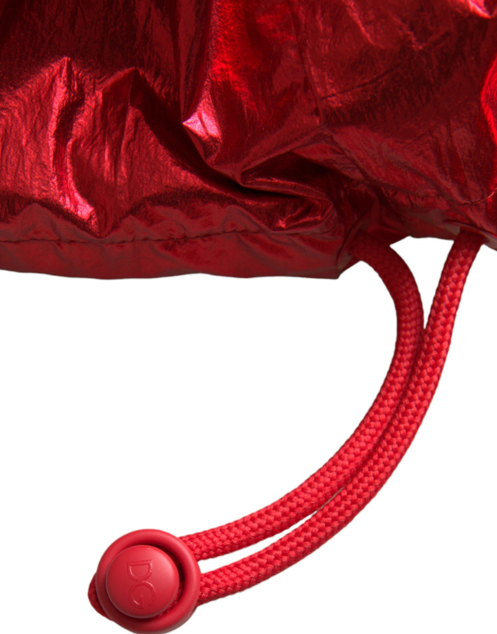 Sweat à capuche en nylon rouge Dolce & Gabbana, veste pullover décontractée avec capuche et fermeture éclair.