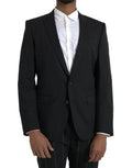 Veste blazer noire Dolce & Gabbana MARTINI coupe slim, élégante et ajustée, idéale pour un style sophistiqué et moderne.
