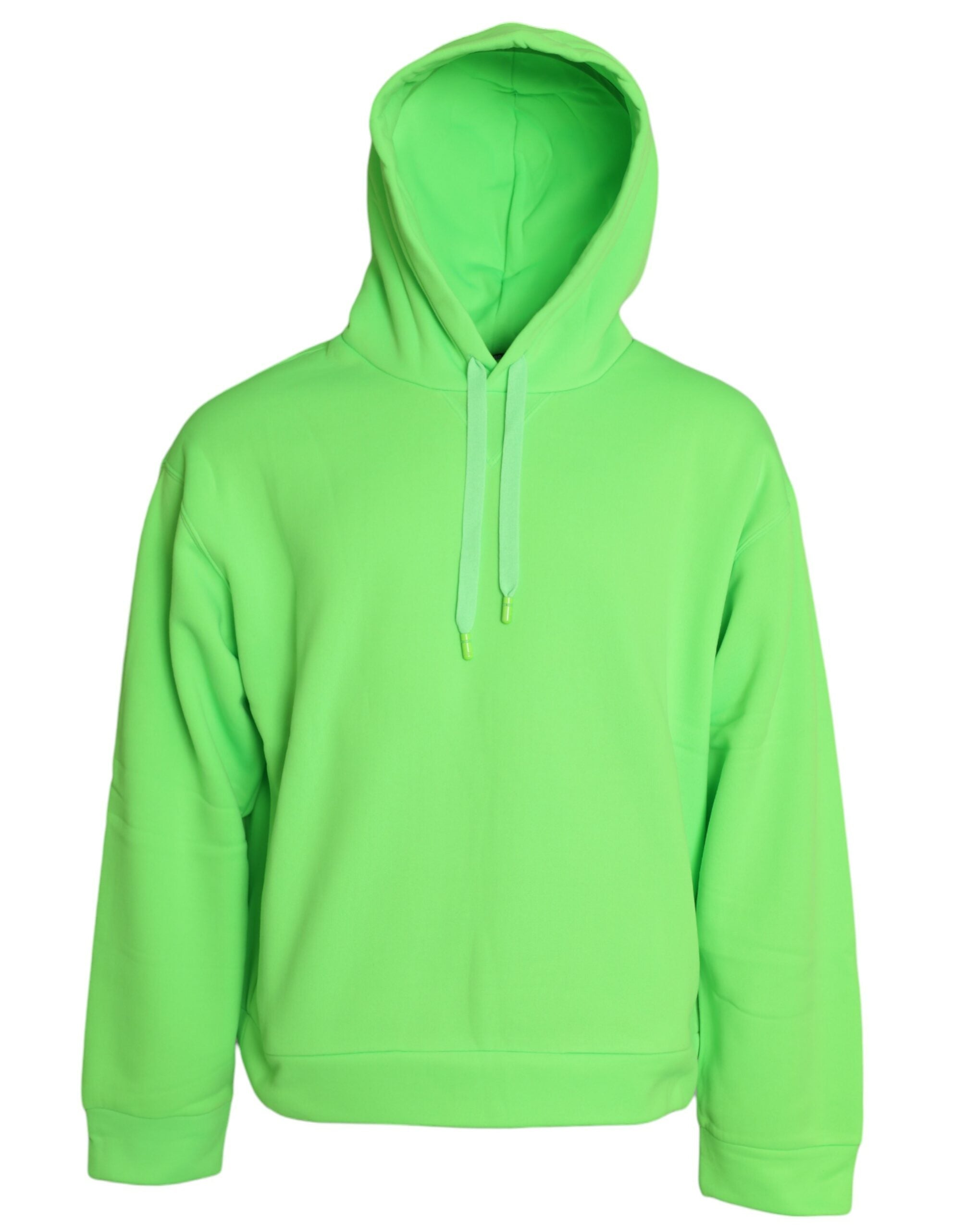 Sweat à capuche Dolce & Gabbana en vert néon, pull-over décontracté avec capuche et design tendance.