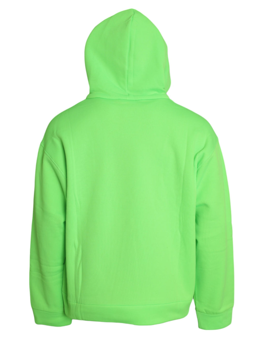 Pull à capuche Dolce & Gabbana en vert néon, sweat-shirt ample avec logo Dolce & Gabbana visible.