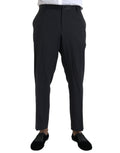 Pantalon de costume homme en laine bleue Dolce & Gabbana, coupe skinny, élégant et ajusté.