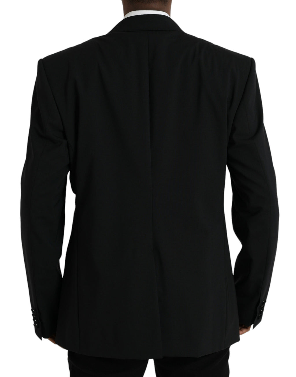 Manteau blazer noir Dolce & Gabbana Sicilia à un seul bouton, élégance classique et coupe structurée.