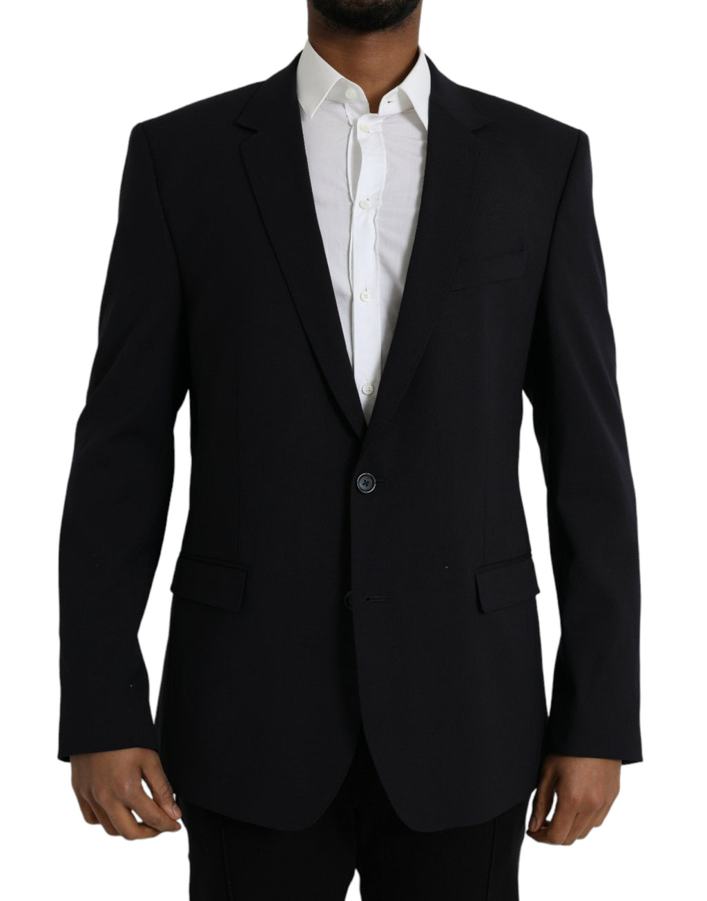 Manteau blazer noir Dolce & Gabbana Martini à coupe simple, élégance moderne, détails en tissu de qualité visible sur l'image.