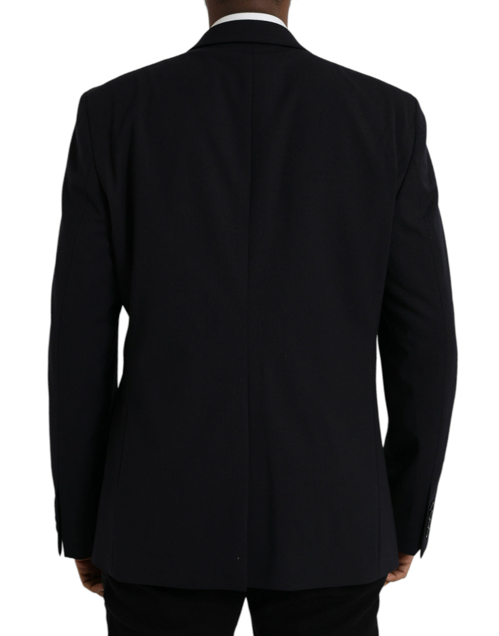 Veste blazer Dolce & Gabbana noir Martini à un bouton, coupe classique avec col revers et pochettes élégantes.