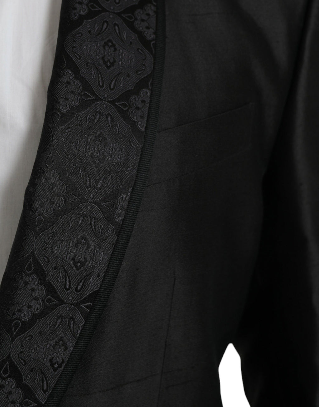 Manteau blazer noir Dolce & Gabbana Martini à un seul rangée de boutons, élégance et style sophistiqué.