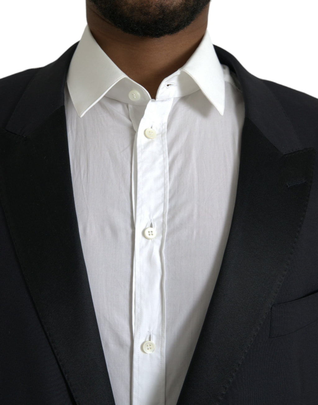 Manteau blazer bleu à un seul bouton Dolce & Gabbana MARTINI, coupe élégante et tissu de qualité visible sur l'image.