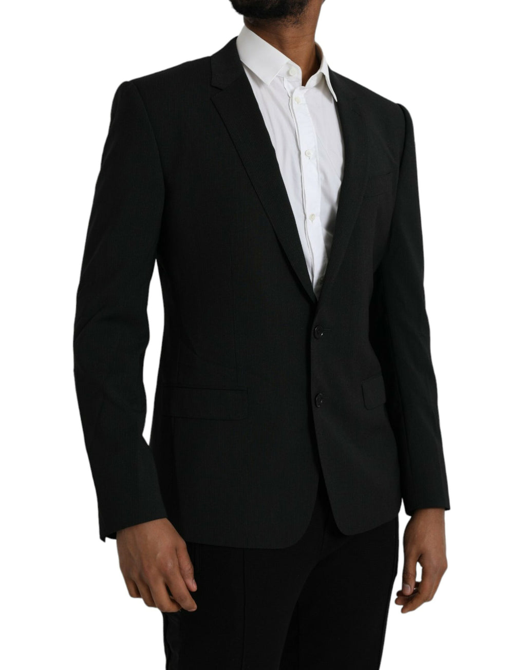 Veste blazer Dolce & Gabbana Blue MARTINI à un boutonnage simple, élégante et chic, vue de face.
