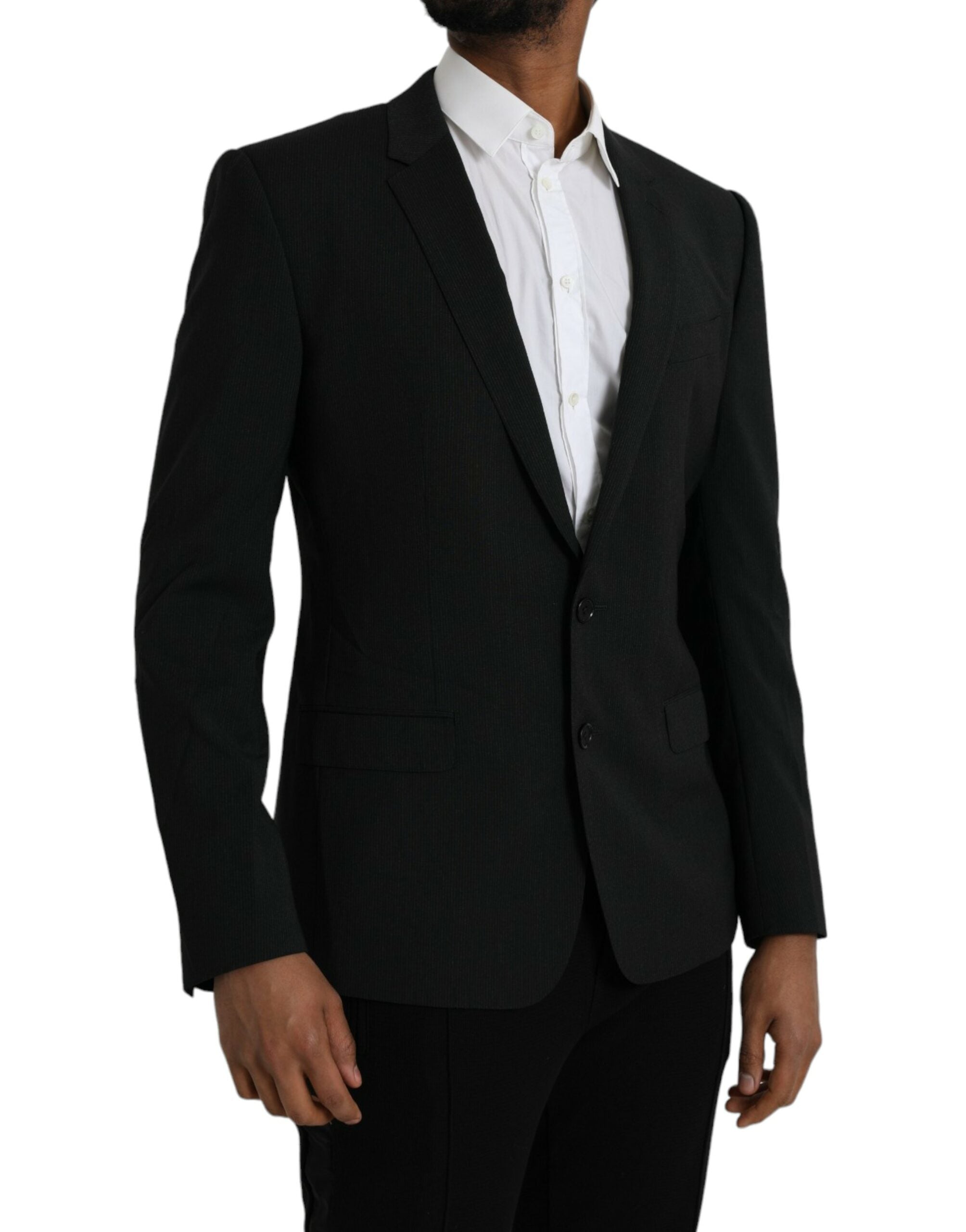 Veste blazer Dolce & Gabbana Blue MARTINI à un boutonnage simple, élégante et chic, vue de face.