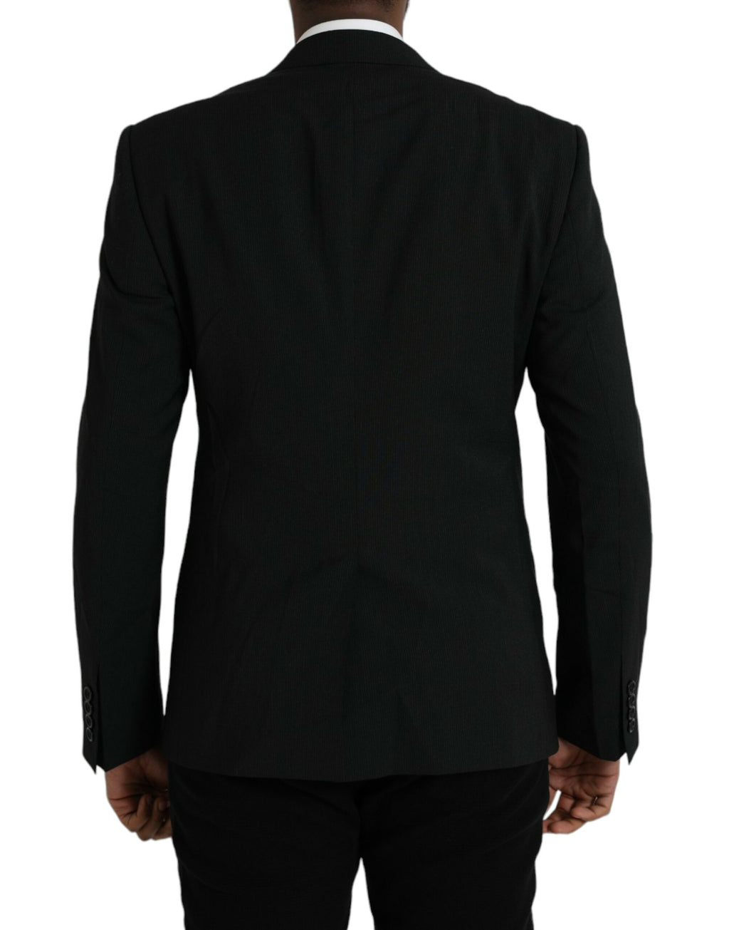 Veste blazer Dolce & Gabbana Blue MARTINI à un seul bouton, coupe classique, tissu élégant, vue de face.
