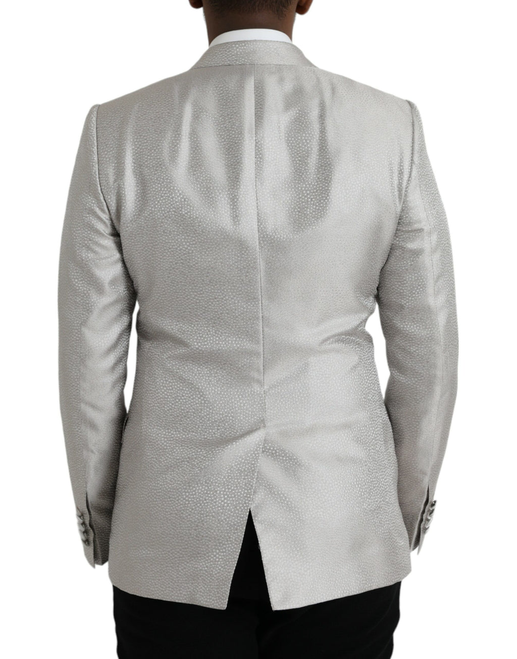 Veste blazer Dolce & Gabbana Martini à double boutonnage blanche, élégante et sophistiquée, vue de face.