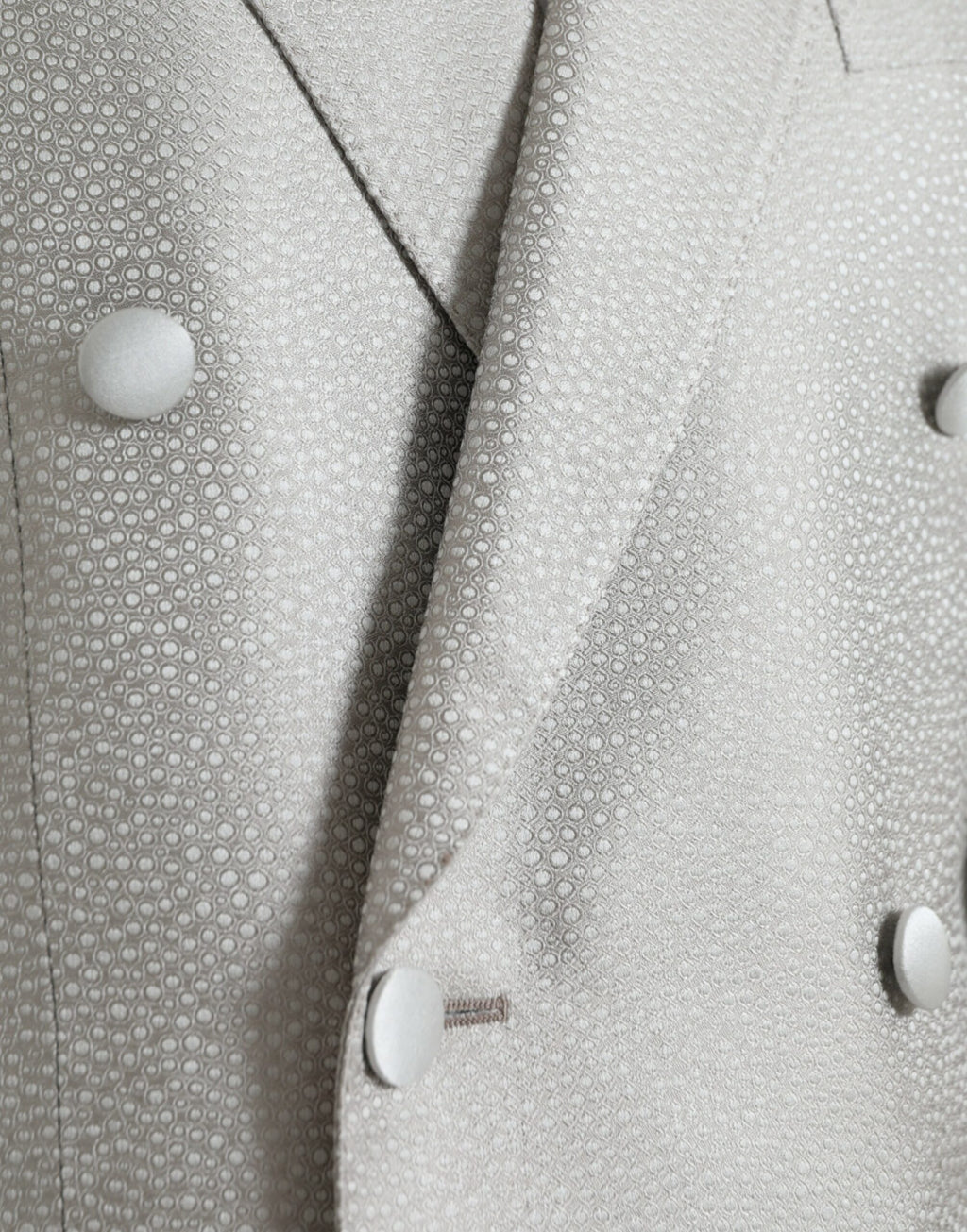 Manteau blazer double boutonnage blanc cassé Dolce & Gabbana MARTINI pour femme, modèle élégant et sophistiqué.