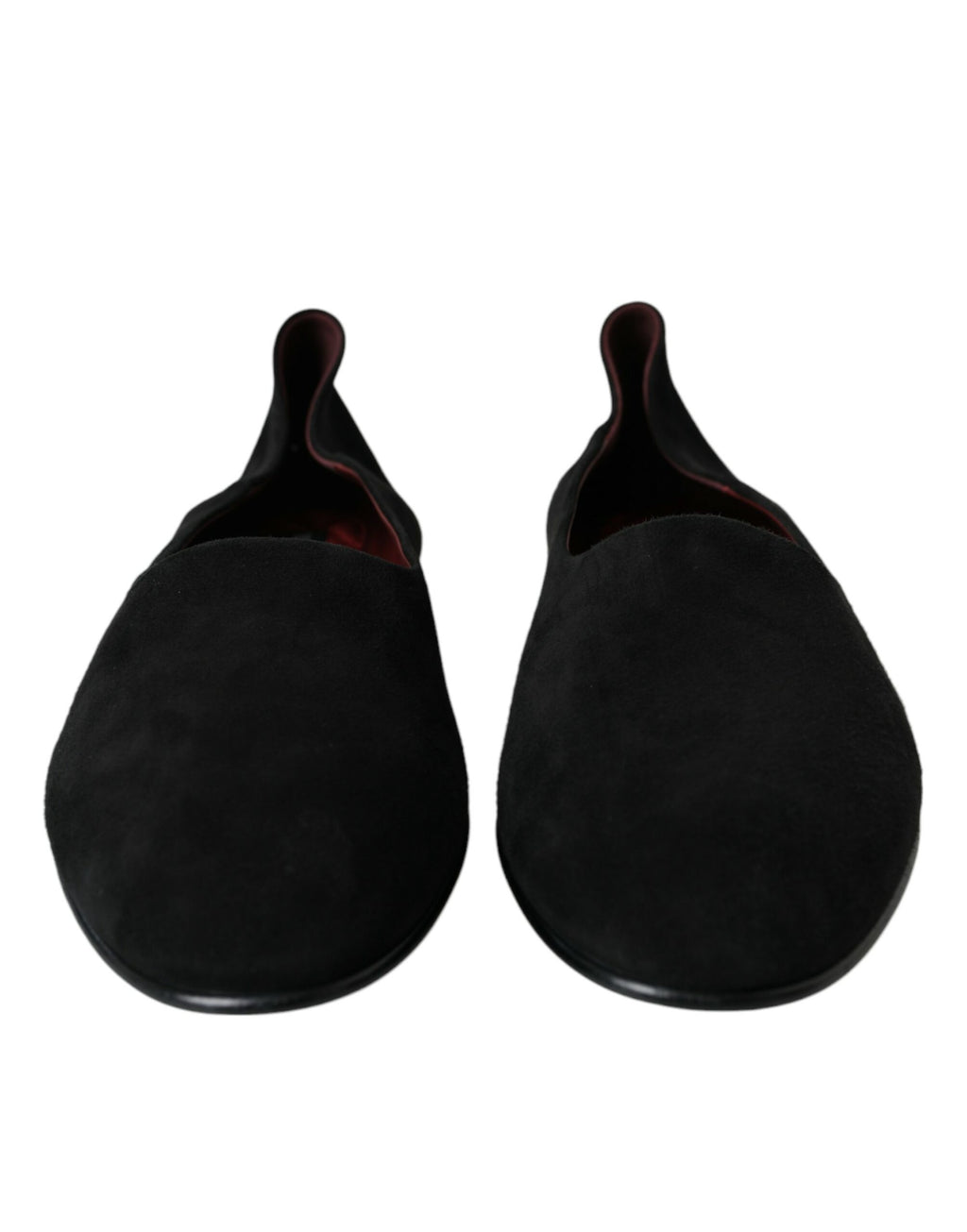 Chaussures mocassins en daim noir Dolce & Gabbana pour homme, chaussures habillées à enfiler élégantes et sophistiquées.