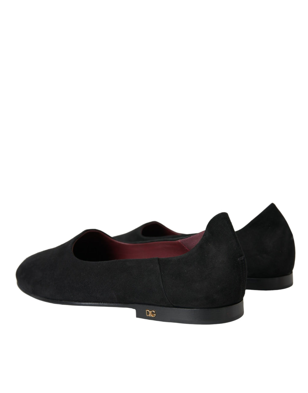 Mocassins en daim noir Dolce & Gabbana, chaussures habillées décontractées à enfiler, pour homme.
