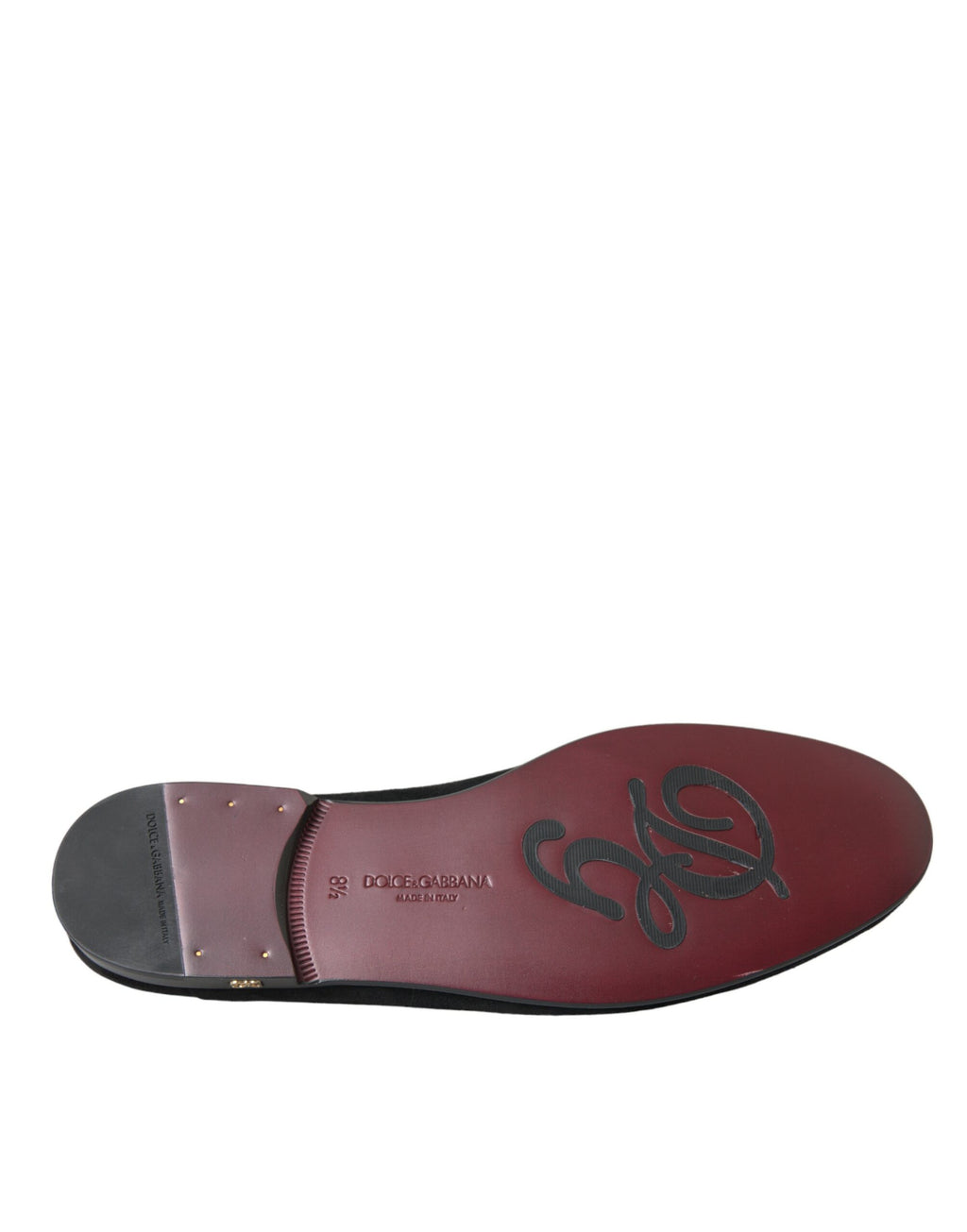 Chaussures formelles Dolce & Gabbana en daim noir, mocassins slip-on élégants pour homme.