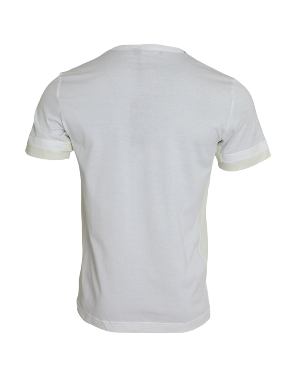 T-shirt blanc en coton à poche de Dolce & Gabbana, manches courtes, design simple et élégant, vue de face.