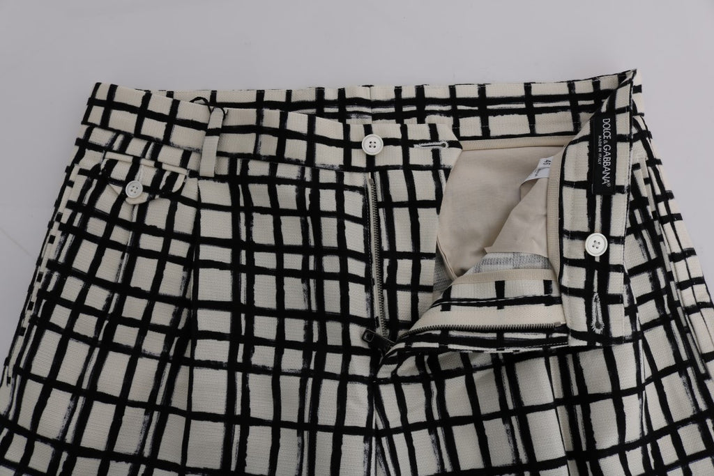 Dolce & Gabbana weiß-schwarz gestreifte Freizeit-Shorts
