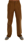 Dolce & Gabbana Braune Stretch-Baumwollhose
