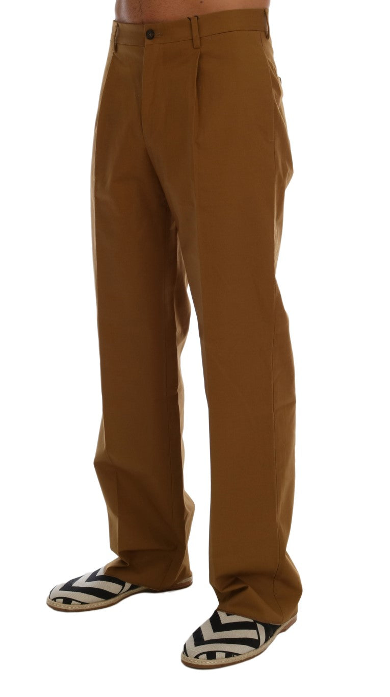 Dolce & Gabbana Braune Stretch-Baumwollhose