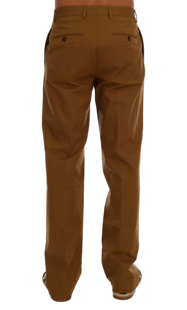Dolce & Gabbana Braune Stretch-Baumwollhose